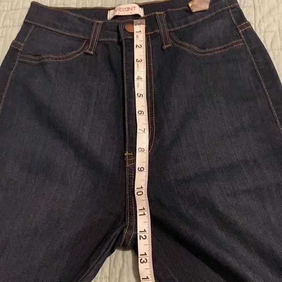 Vibrant M.I.U Women’s 9(W28) Dark Wash Blue Denim High Waist Skinny Jeans USA - Picture 11 of 13